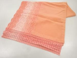 ビロードレース花模様ショール